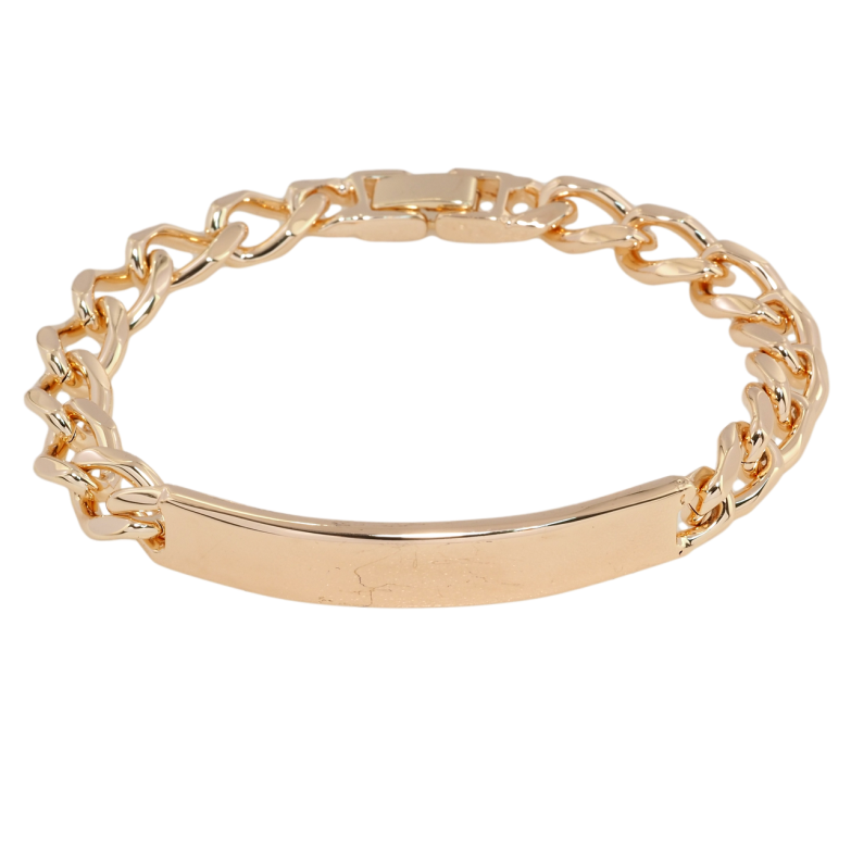 Браслет Xuping M&L Цвет 18К Панцирное плетение с вставкой пластина длина 20см х 8мм фото №1