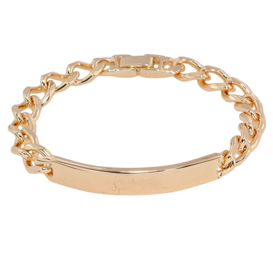 Браслет Xuping M&L Цвет 18К Панцирное плетение с вставкой пластина длина 20см х 8мм фото №1