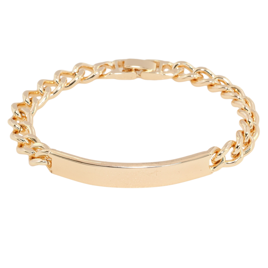 Браслет Xuping M&L Цвет 18К Панцирное плетение с вставкой пластина длина 20см х 8мм фото №1