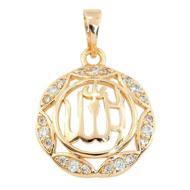 Кулон Xuping M&L Колір 18К Мусульманський кулон з написом Аллах для ланцюжка до 5мм фото №2 Кулон Xuping M&L Колір 18К Мусульманський кулон з написом Аллах для ланцюжка до 5мм фото №2