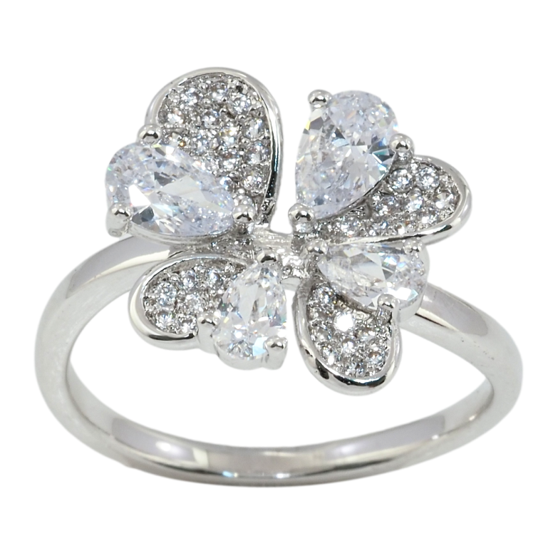 Каблучка Xuping Родій Кристальна квітка фото №2