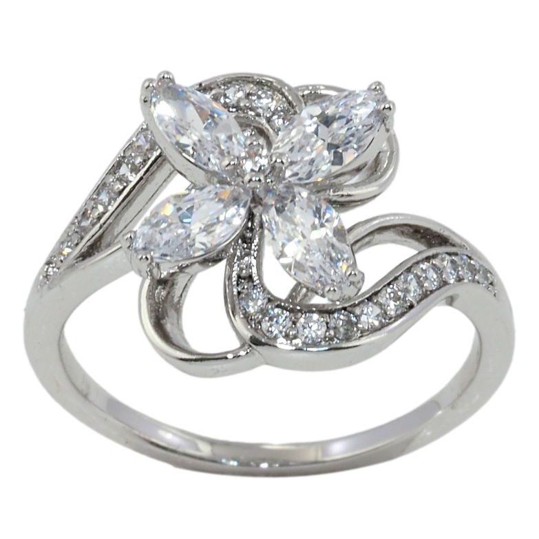 Каблучка Xuping Родій Кристальна квітка фото №1