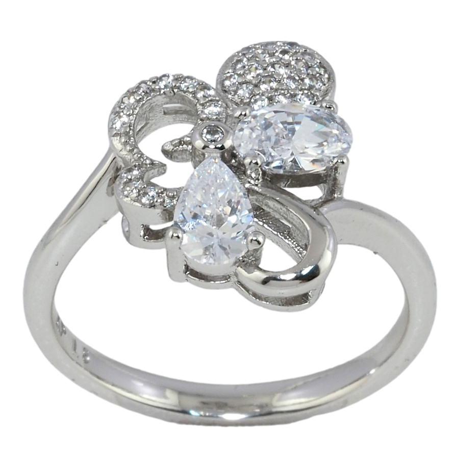 Каблучка Xuping Родій Фантазійний орнамент із цирконієм фото №1