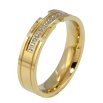Каблучка Xuping TTM Stainless Steel Колір 14К Доріжка цирконію, ш. 5мм фото №2