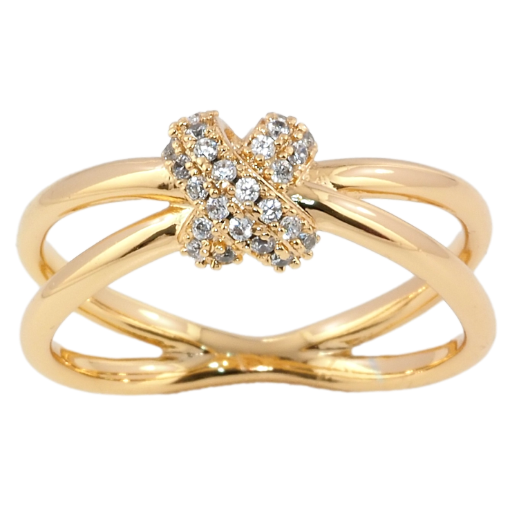 Кольцо Xuping Позолота 18K Инкрустация цирконием фото №6