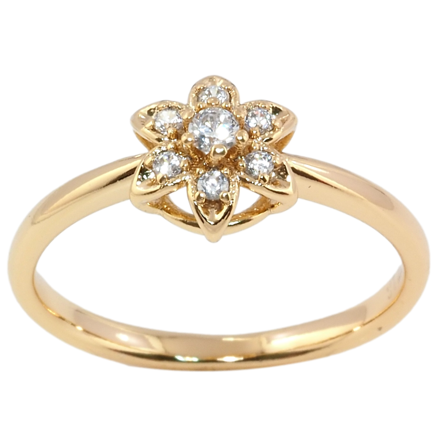 Кольцо Xuping Позолота 18K Цветочек фото №1
