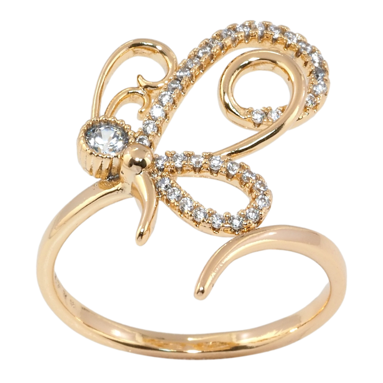 Кольцо Xuping Позолота 18K Бабочка фото №1