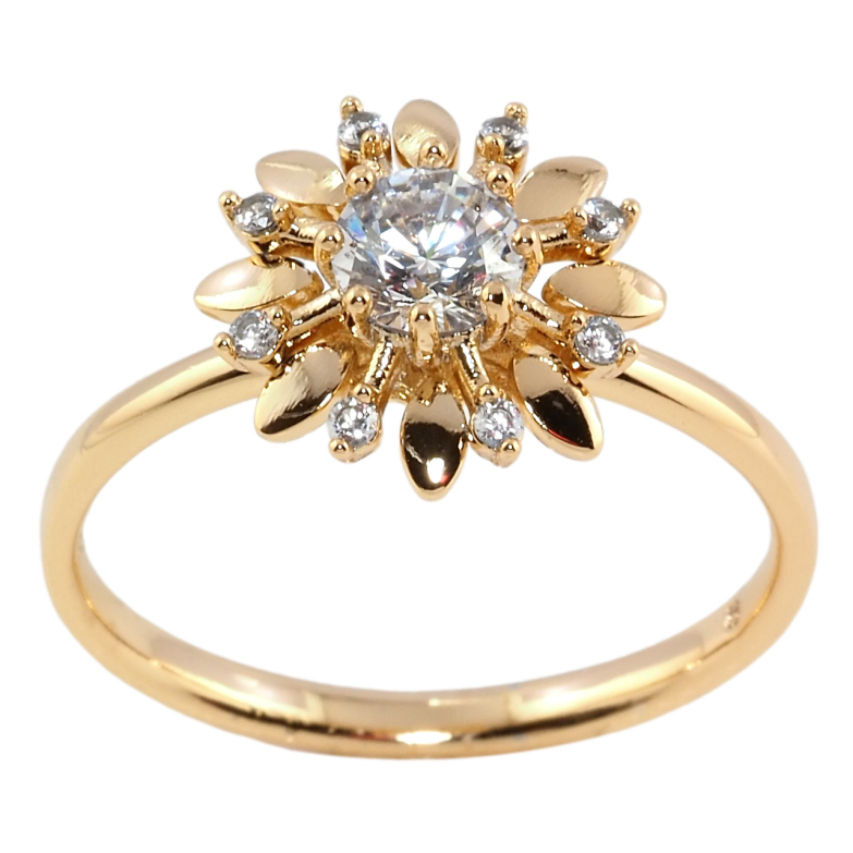 Каблучка Xuping Позолота 18K Квіточка фото №1