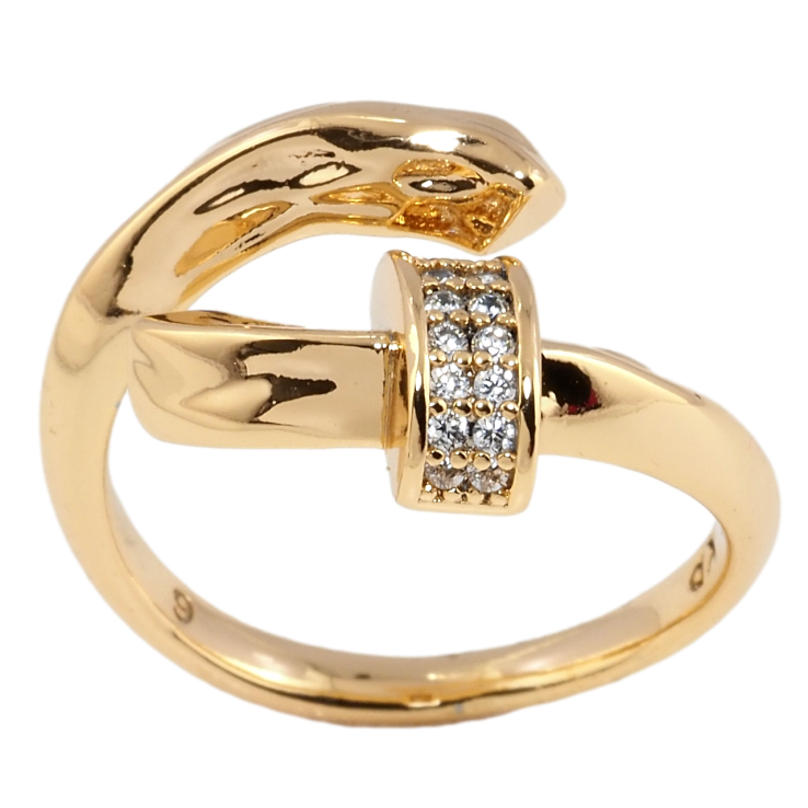 Кольцо Xuping Позолота 18K Декоративный орнамент с цирконием фото №12