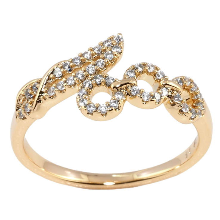 Кольцо Xuping Позолота 18K Декоративный орнамент с цирконием фото №6