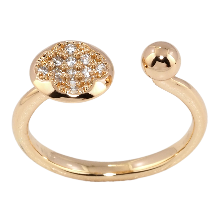 Кольцо Xuping Позолота 18K Круг с шариком фото №6