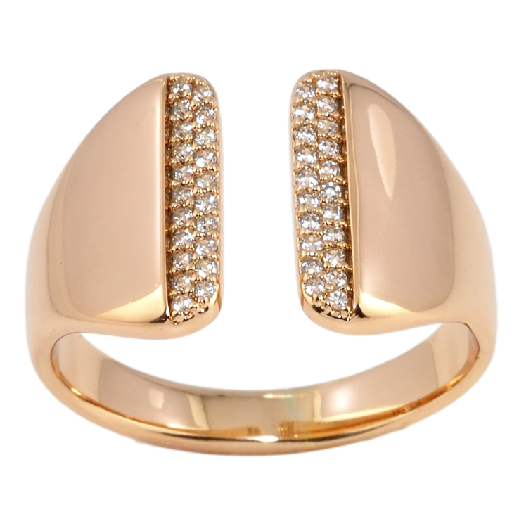 Кольцо Xuping Позолота 18K Инкрустация цирконием фото №5