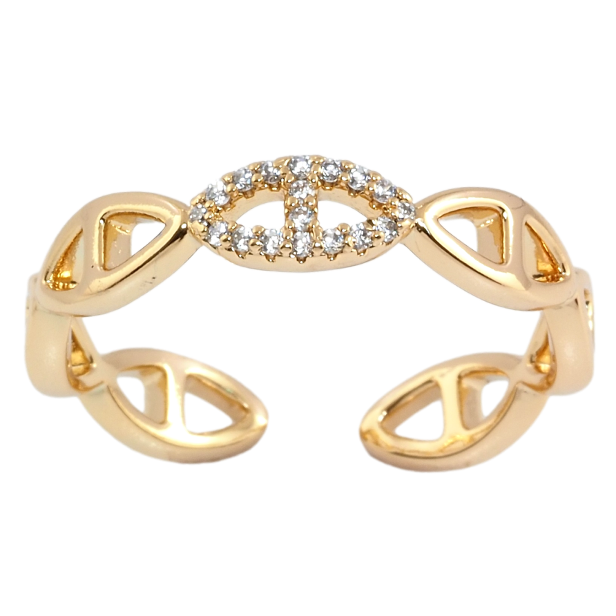 Каблучка Xuping Позолота 18K Ланцюжок фото №1