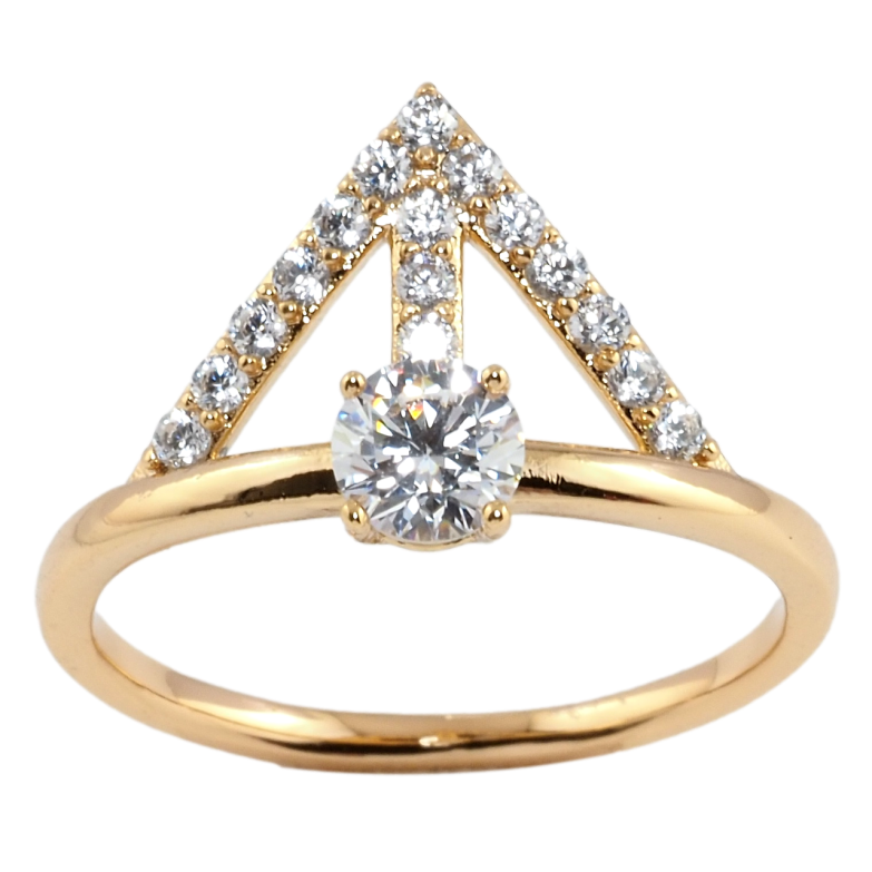 Каблучка Xuping Позолота 18K Інкрустація цирконієм фото №1