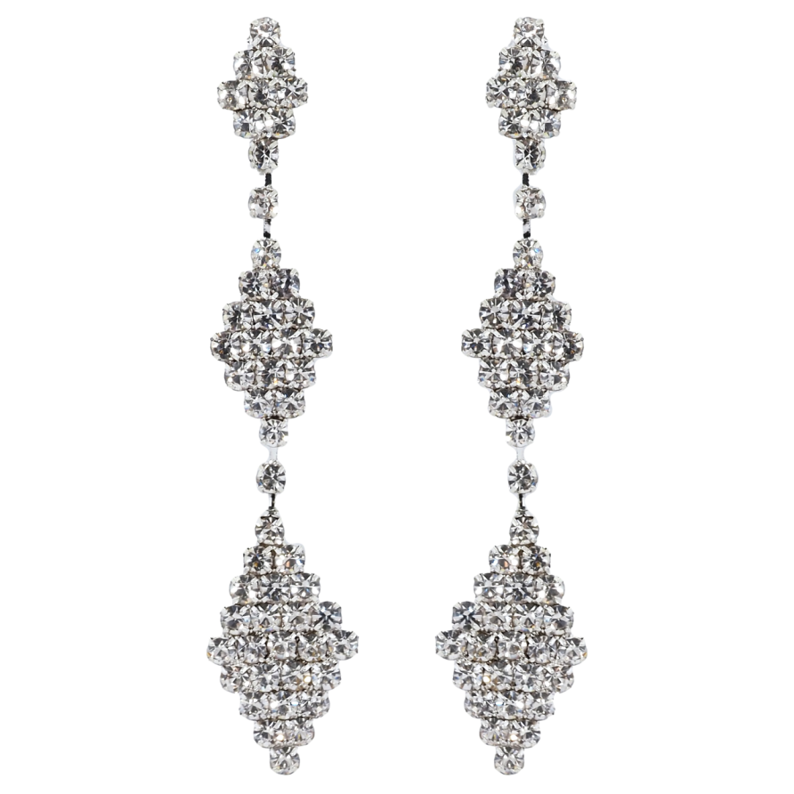 Сережки пусети Декоративні підвіски зі стразами фото №1 Сережки пусети Декоративні підвіски зі стразами фото №1