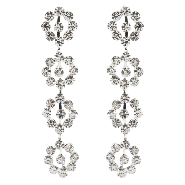 Сережки пусети Декоративні підвіски зі стразами квіточки фото №21 Сережки пусети Декоративні підвіски зі стразами квіточки фото №21