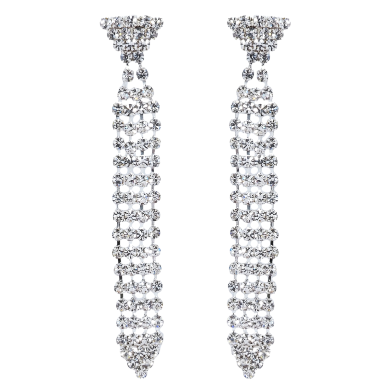 Сережки пусети Декоративні підвіски зі стразами фото №7