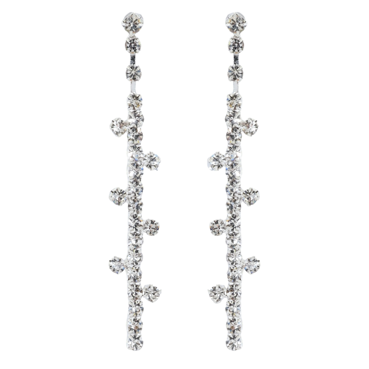 Сережки пусети Декоративні підвіски зі стразами фото №13