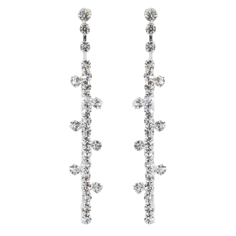 Сережки пусети Декоративні підвіски зі стразами фото №1