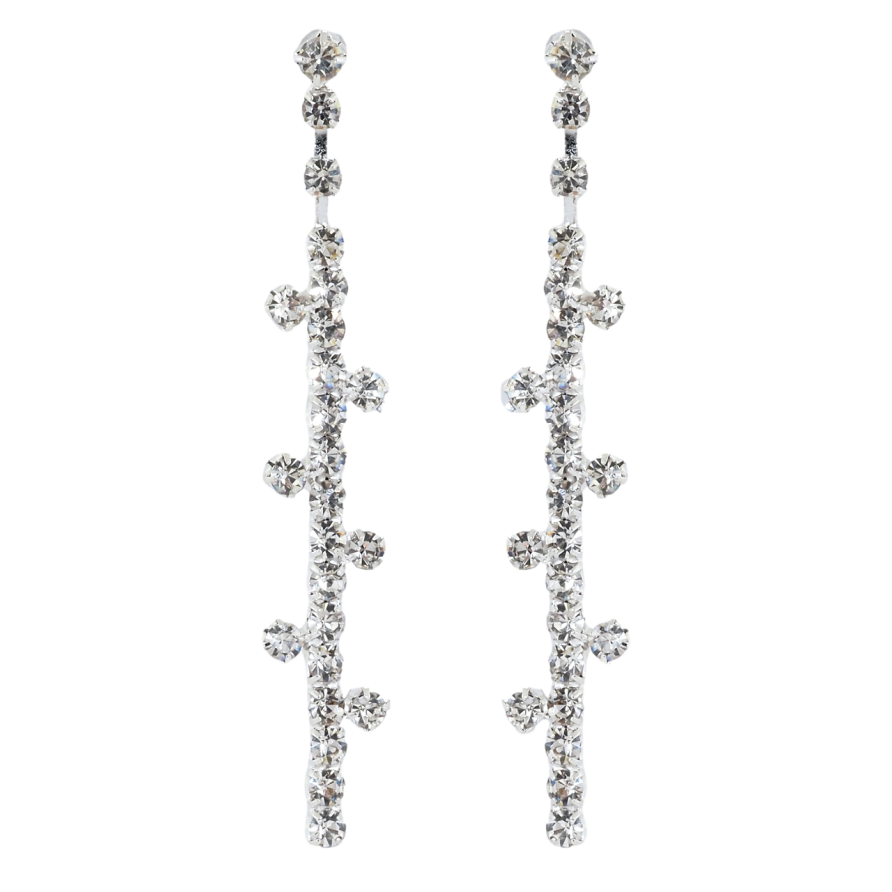 Серьги пусеты Декоративные подвески со стразами фото №1