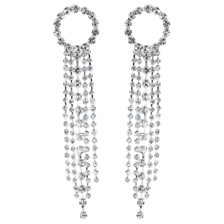 Сережки пусети Декоративні підвіски зі стразами фото №17