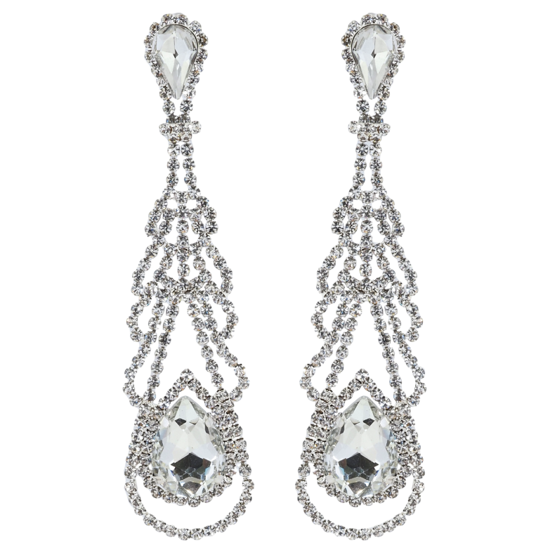 Сережки пусети Декоративні підвіски зі стразами фото №1 Сережки пусети Декоративні підвіски зі стразами фото №1