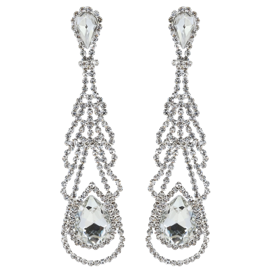 Сережки пусети Декоративні підвіски зі стразами фото №1 Сережки пусети Декоративні підвіски зі стразами фото №1