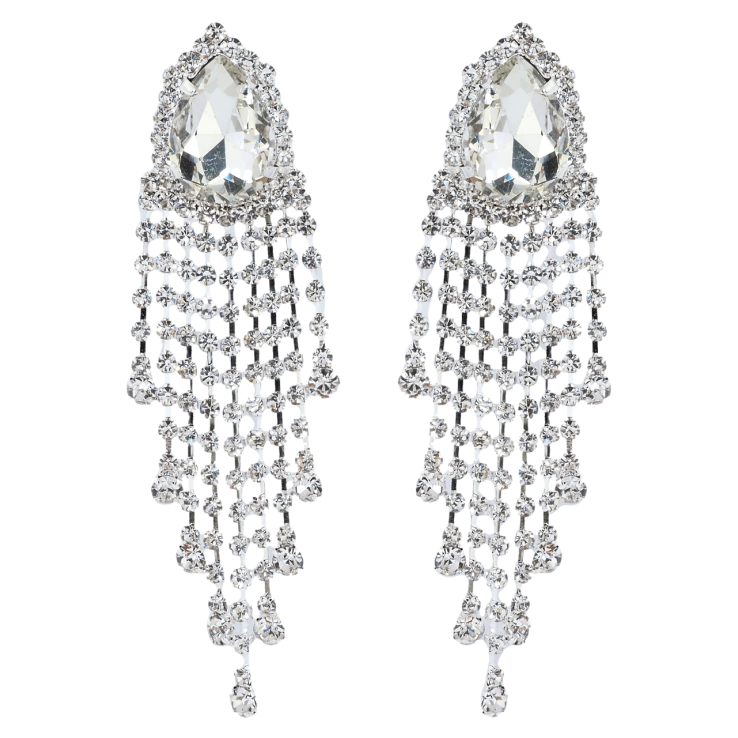 Сережки пусети Декоративні підвіски зі стразами фото №15