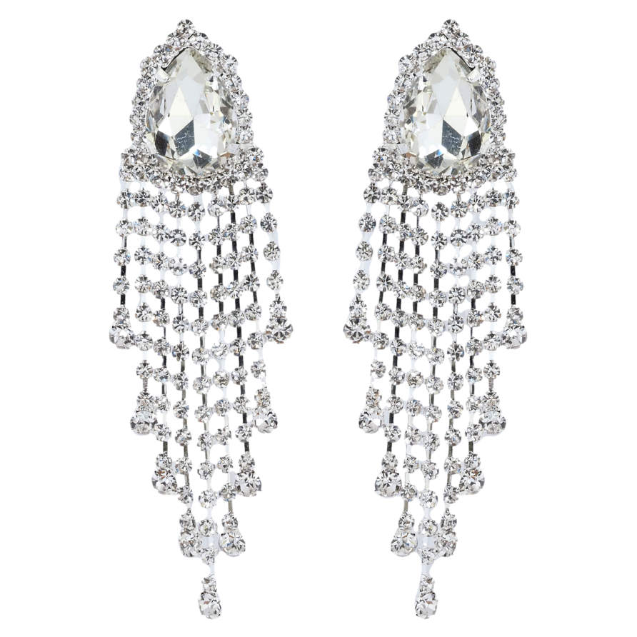 Сережки пусети Декоративні підвіски зі стразами фото №1 Сережки пусети Декоративні підвіски зі стразами фото №1