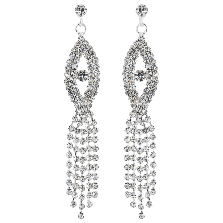 Сережки пусети Декоративні підвіски зі стразами фото №20