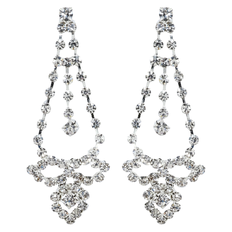 Сережки пусети Декоративні підвіски зі стразами фото №1 Сережки пусети Декоративні підвіски зі стразами фото №1