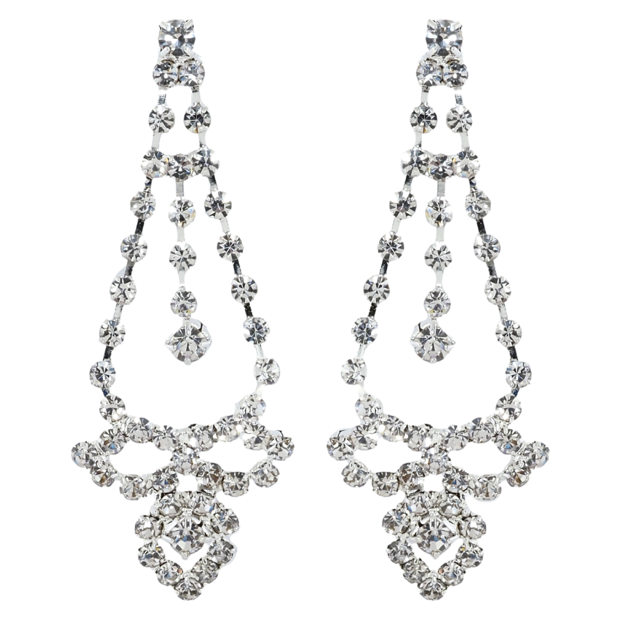 Сережки пусети Декоративні підвіски зі стразами фото №1 Сережки пусети Декоративні підвіски зі стразами фото №1