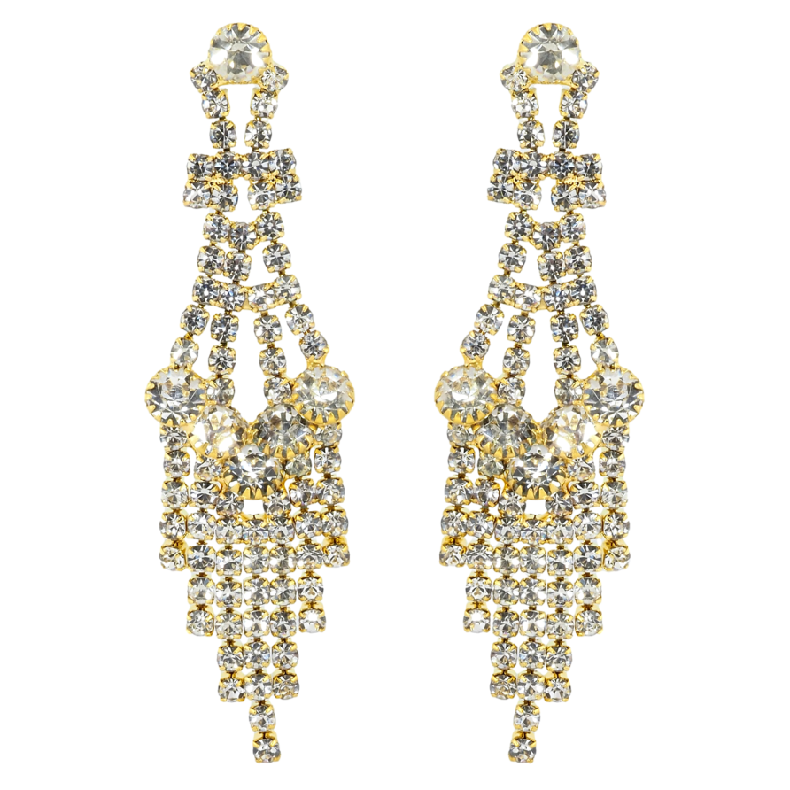 Сережки пусети Декоративні підвіски зі стразами фото №1 Сережки пусети Декоративні підвіски зі стразами фото №1