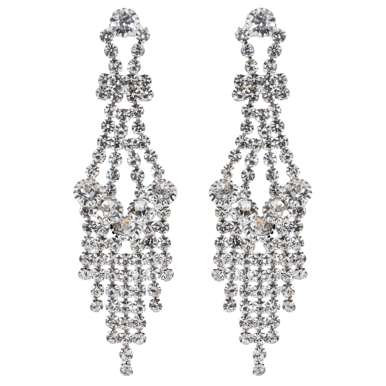 Сережки пусети Декоративні підвіски зі стразами фото №6 Сережки пусети Декоративні підвіски зі стразами фото №6