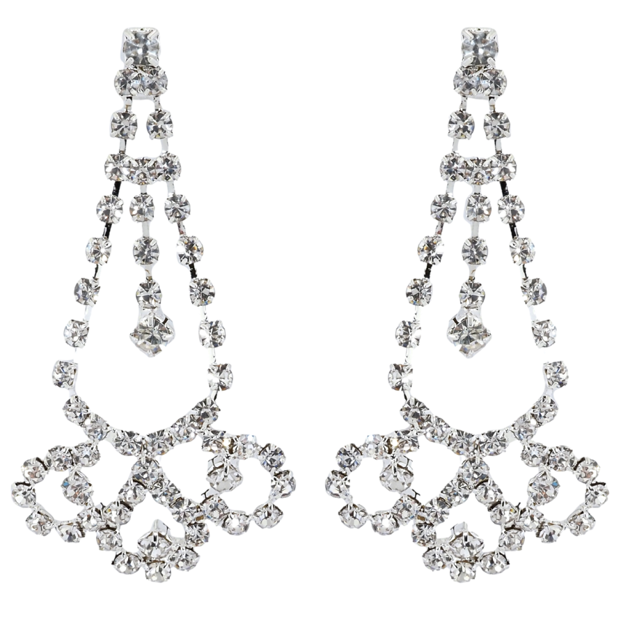 Сережки пусети Декоративні підвіски зі стразами фото №1 Сережки пусети Декоративні підвіски зі стразами фото №1