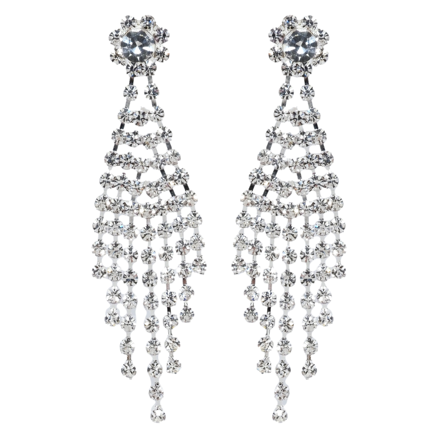 Сережки пусети Декоративні підвіски зі стразами фото №1 Сережки пусети Декоративні підвіски зі стразами фото №1