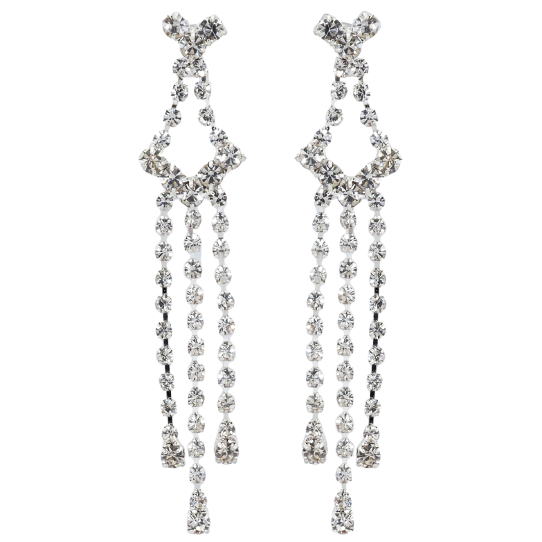 Сережки пусети Декоративні підвіски зі стразами фото №1 Сережки пусети Декоративні підвіски зі стразами фото №1