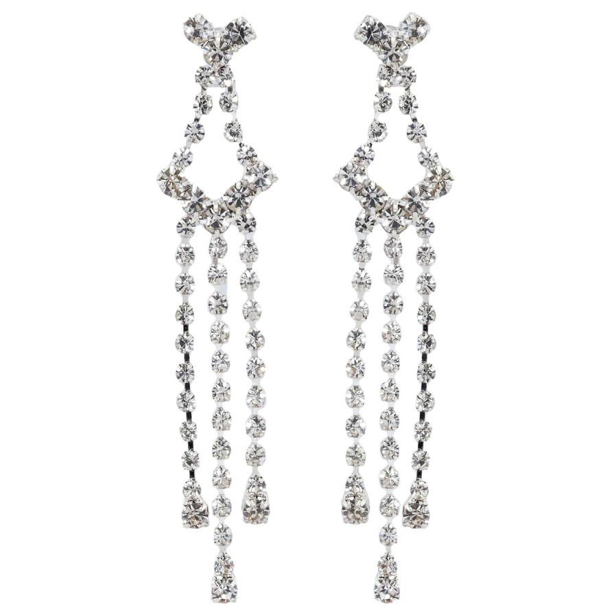 Сережки пусети Декоративні підвіски зі стразами фото №1 Сережки пусети Декоративні підвіски зі стразами фото №1