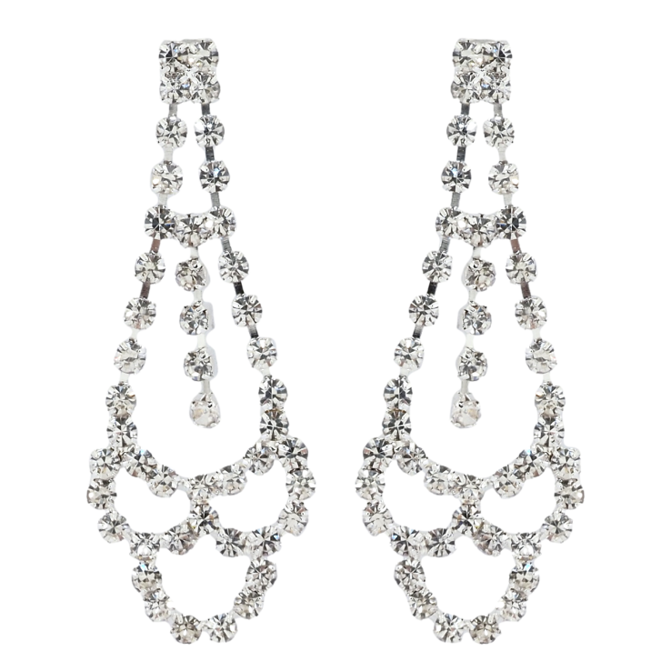 Сережки пусети Декоративні підвіски зі стразами фото №24