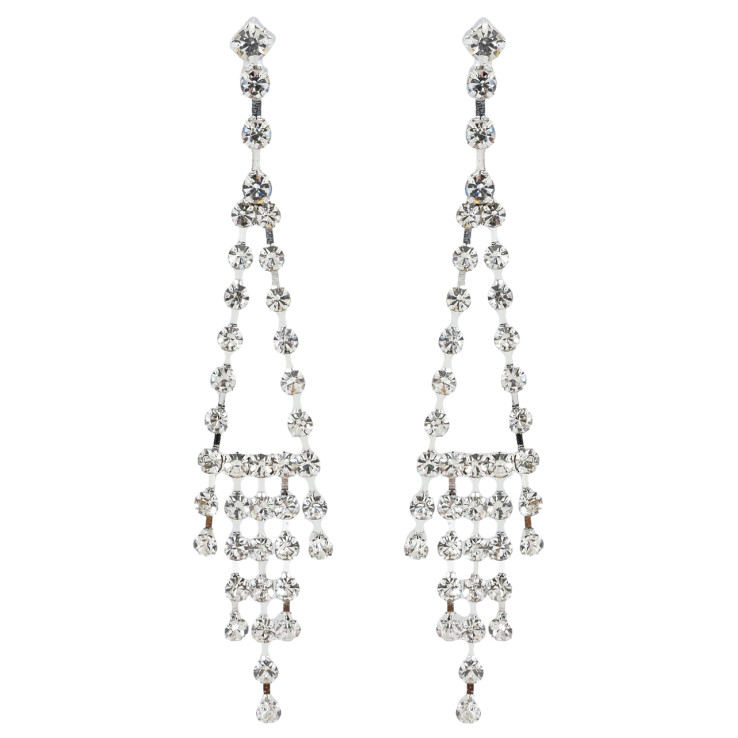 Сережки пусети Декоративні підвіски зі стразами фото №10