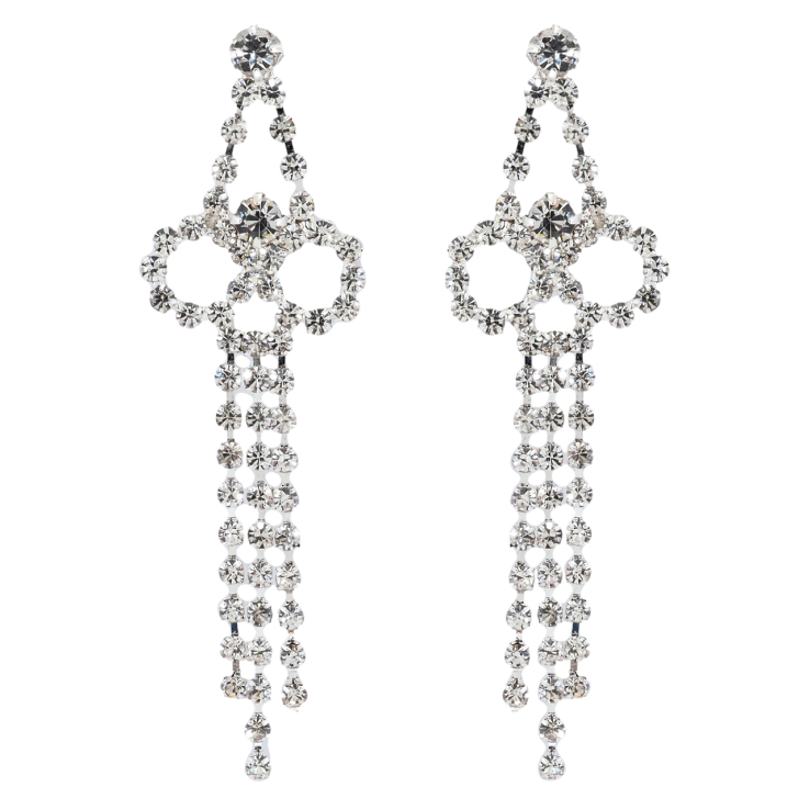 Сережки пусети Декоративні підвіски зі стразами фото №8 Сережки пусети Декоративні підвіски зі стразами фото №8