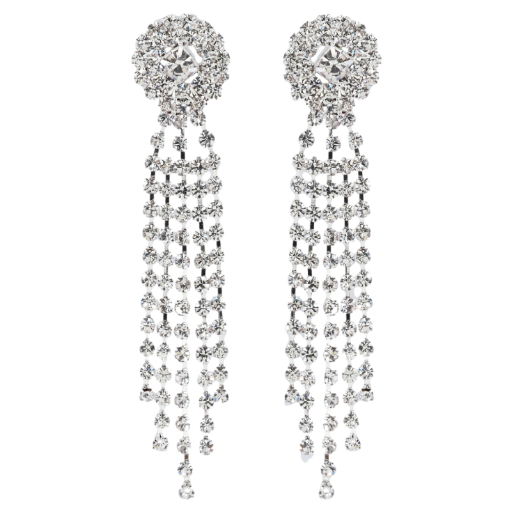 Сережки пусети Декоративні підвіски зі стразами фото №7 Сережки пусети Декоративні підвіски зі стразами фото №7