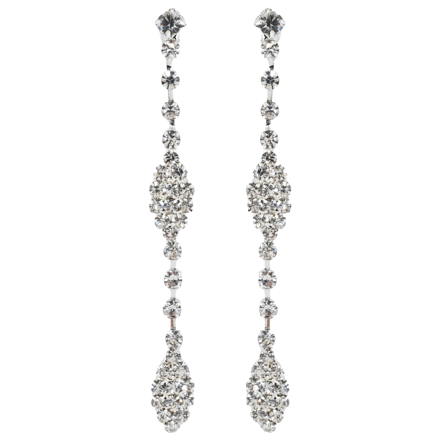 Сережки пусети Декоративні підвіски зі стразами фото №1