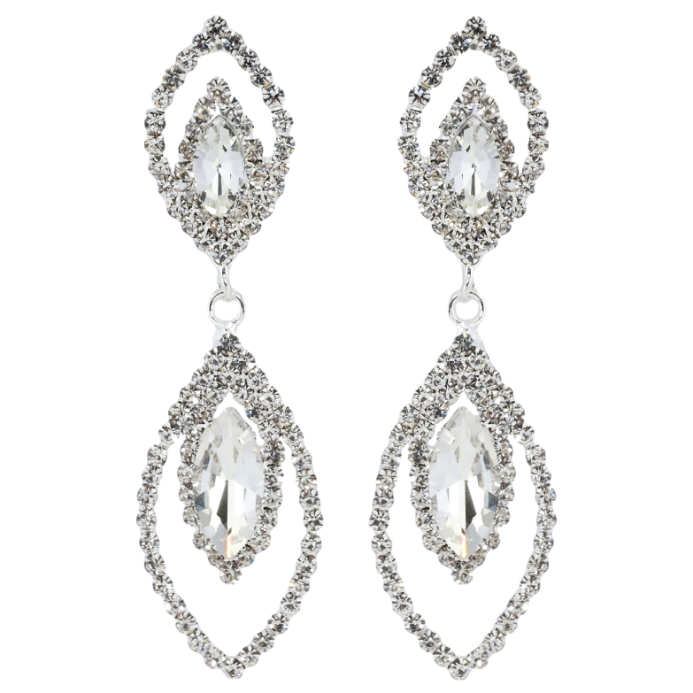 Сережки пусети Декоративні підвіски зі стразами фото №1 Сережки пусети Декоративні підвіски зі стразами фото №1