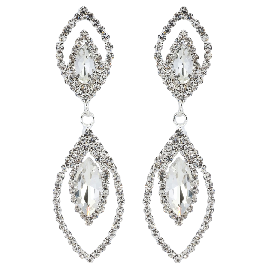 Сережки пусети Декоративні підвіски зі стразами фото №1 Сережки пусети Декоративні підвіски зі стразами фото №1