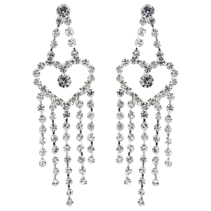 Сережки пусети Декоративні романтичні підвіски зі стразами фото №12 Сережки пусети Декоративні романтичні підвіски зі стразами фото №12