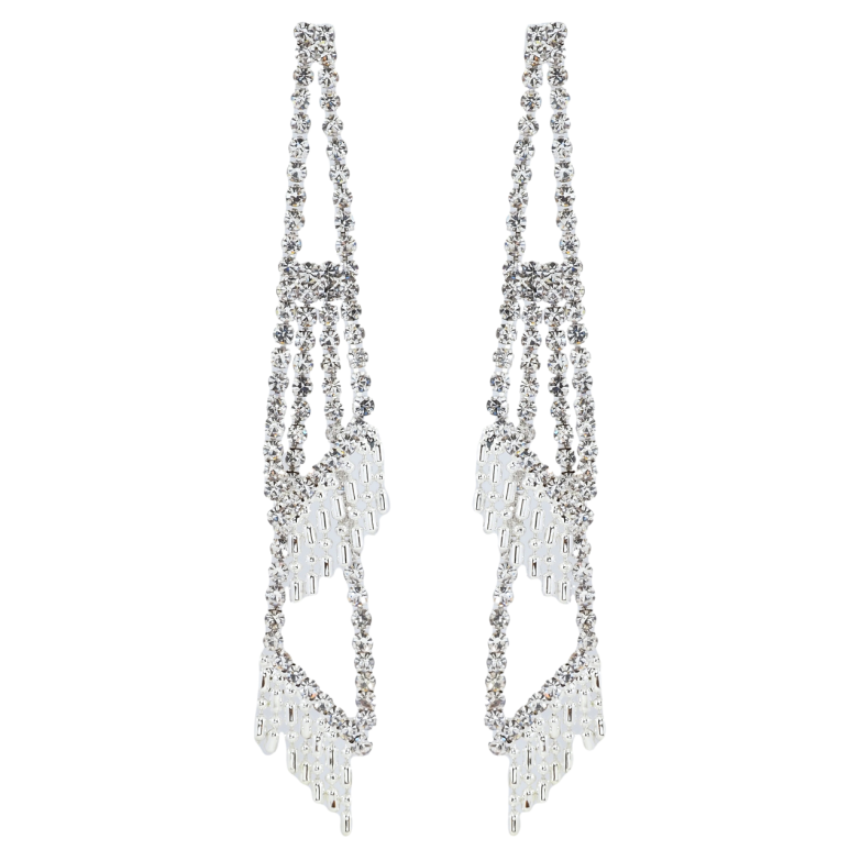 Сережки пусети Декоративні підвіски зі стразами фото №1 Сережки пусети Декоративні підвіски зі стразами фото №1