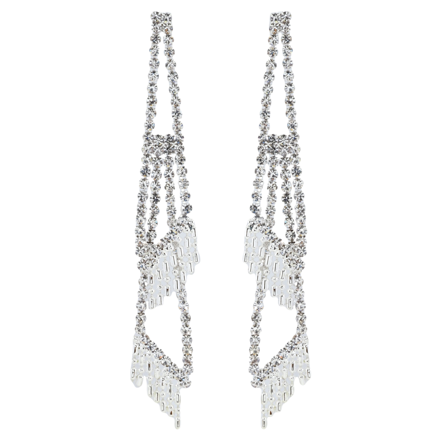 Сережки пусети Декоративні підвіски зі стразами фото №1 Сережки пусети Декоративні підвіски зі стразами фото №1