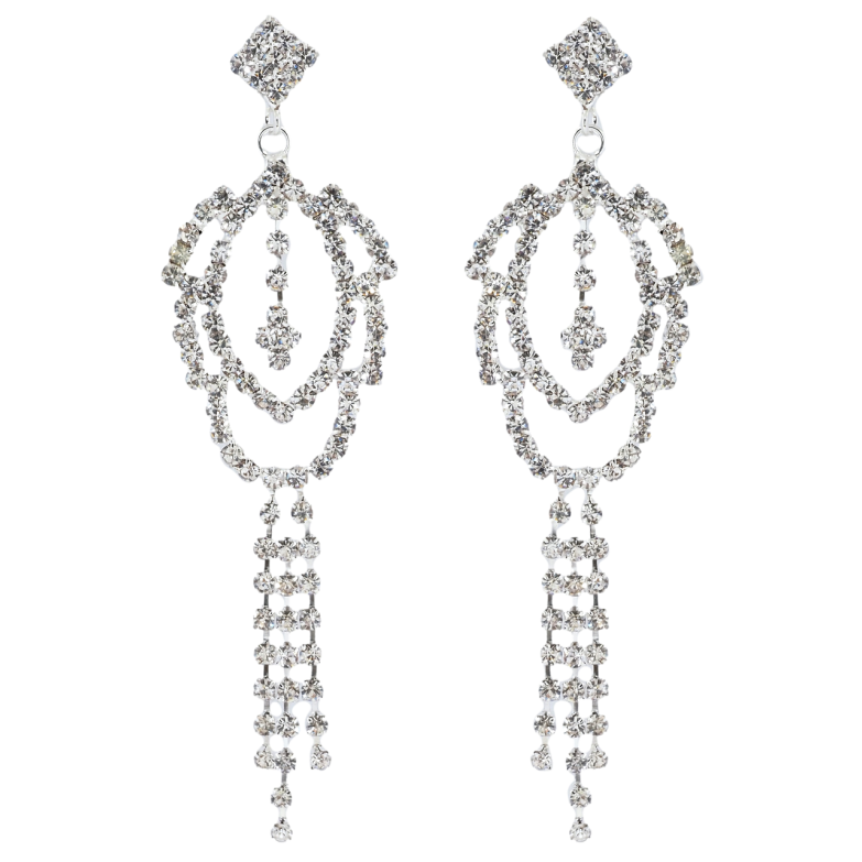 Сережки пусети Декоративні підвіски зі стразами фото №1 Сережки пусети Декоративні підвіски зі стразами фото №1