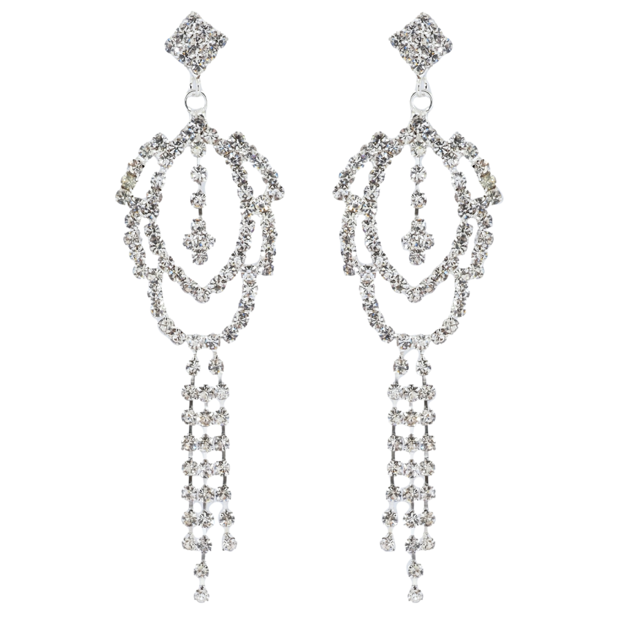 Сережки пусети Декоративні підвіски зі стразами фото №1 Сережки пусети Декоративні підвіски зі стразами фото №1